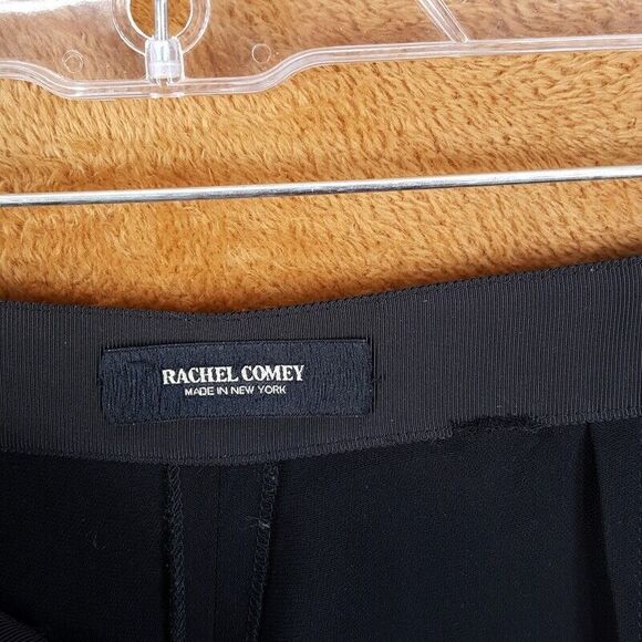 RACHEL COMEY Womens Pants Size 2 Black Relaxed Flare Wide Leg Crop Ankle Trouser - Picture 4 of 9